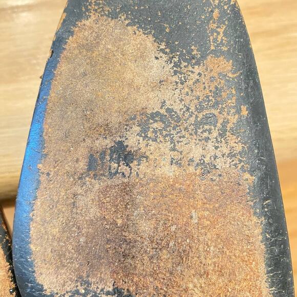 VTG Moschino Patent Leather Color Block  37.5uk/8us Burgundy and Black Italy - Picture 11 of 14